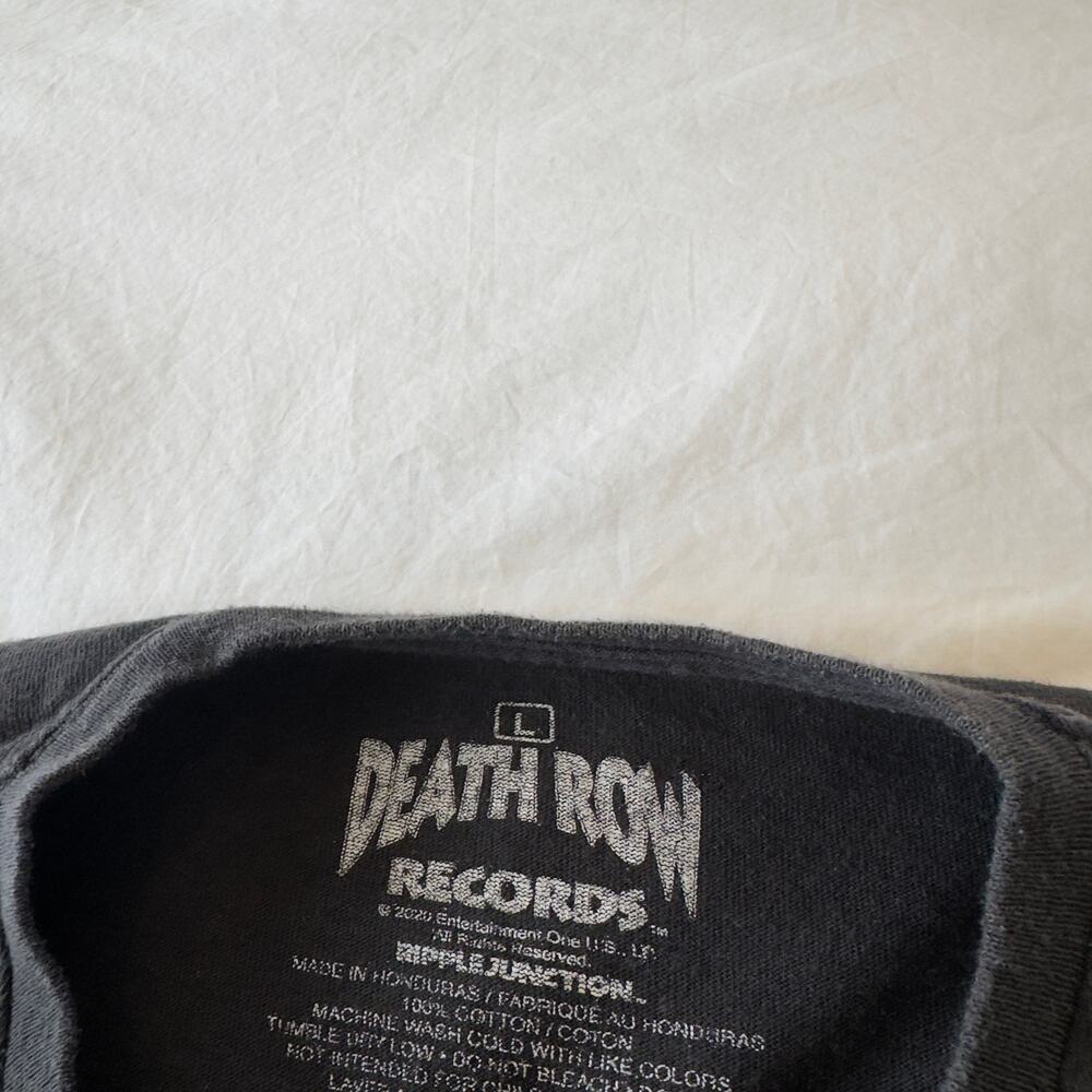 Death Row Records Graphic Tee Black Size L Vintage Style Rap Hip Hop T-Shirt - Picture 3 of 5